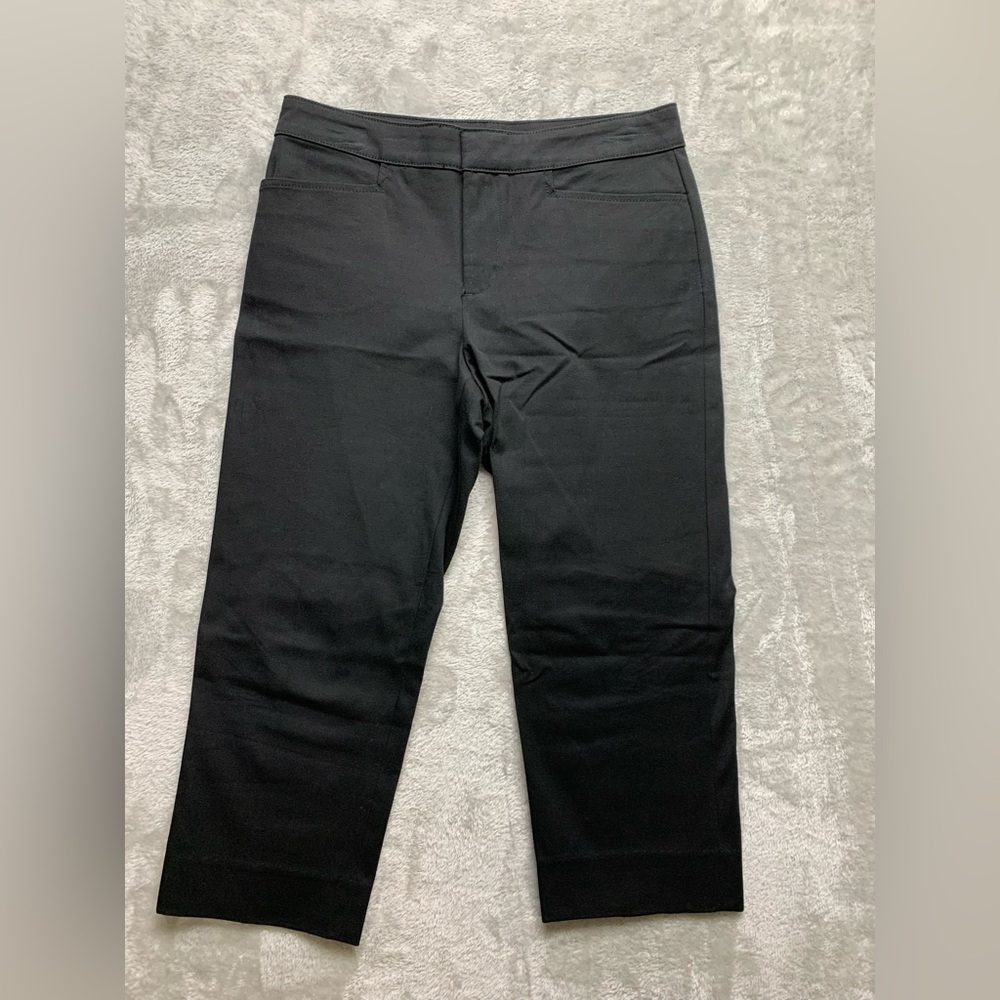 Chaps Capri Pants Womens Black Cotton Stretch Size 8 - W32xL20 (W373) VGUC